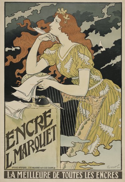 Encre L. Marquet, 1892 de Eugene Grasset